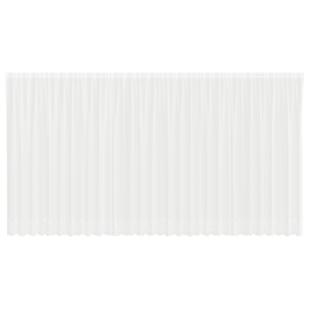 vidaXL Cortină din Dantelă cu perdele Alb 750 x 240 cm Poliester