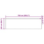 vidaXL Cortină din Dantelă cu perdele Alb 750 x 245 cm Poliester vidaXL Cortină din Dantelă cu perdele Alb 750 x 245 cm Poliester