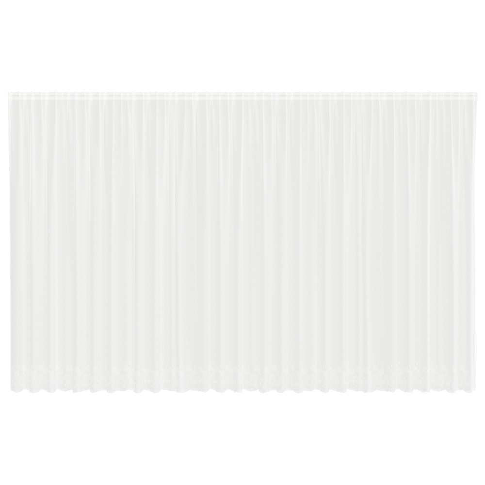 vidaXL Cortină din Dantelă cu perdele Alb 750 x 260 cm Poliester