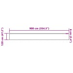 vidaXL Cortină din Dantelă cu perdele Floral Alb 900 x 120 cm Poliester vidaXL Cortină din Dantelă cu perdele Floral Alb 900 x 120 cm Poliester