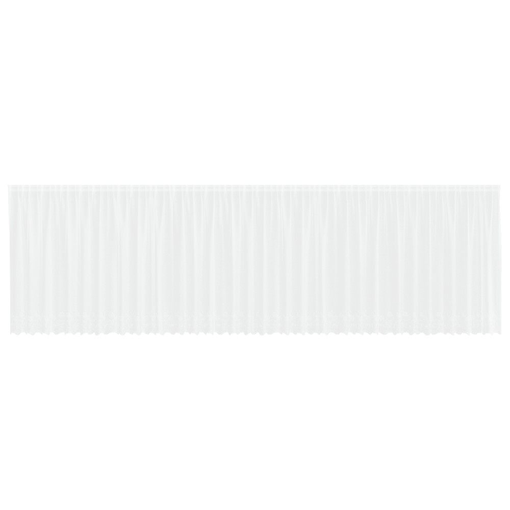 vidaXL Cortină din Dantelă cu perdele Floral Alb 900 x 180 cm Poliester