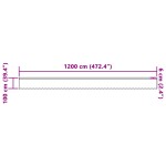 vidaXL Cortină din Dantelă cu perdele Floral Alb 1200 x 100 cm Poliester vidaXL Cortină din Dantelă cu perdele Floral Alb 1200 x 100 cm Poliester