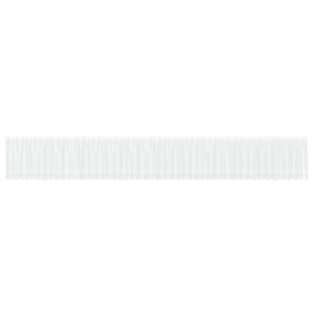 vidaXL Cortină din Dantelă cu perdele Floral Alb 1200 x 120 cm Poliester