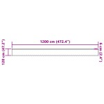 vidaXL Cortină din Dantelă cu perdele Floral Alb 1200 x 120 cm Poliester