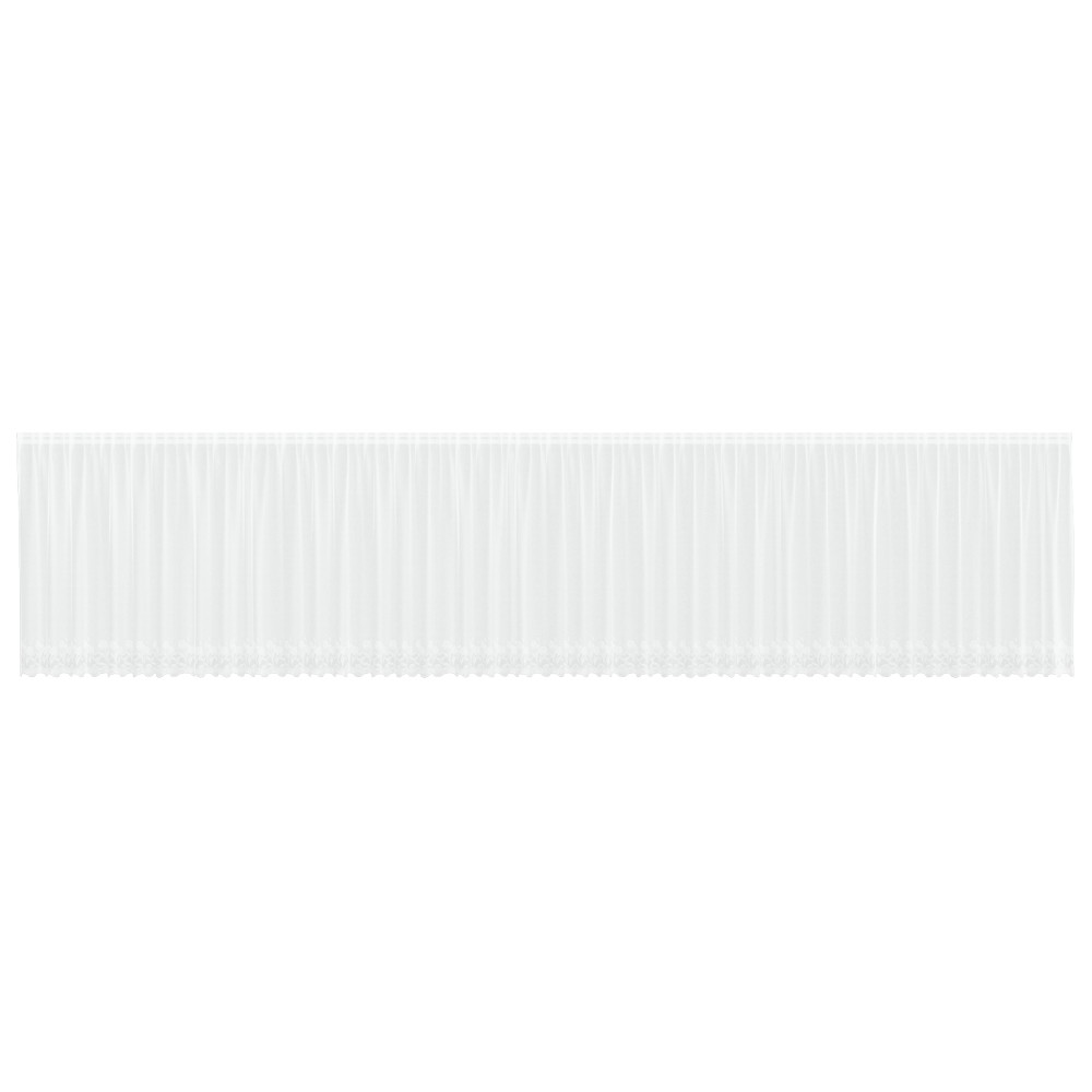 vidaXL Cortină din Dantelă cu perdele Floral Alb 1200 x 140 cm Poliester