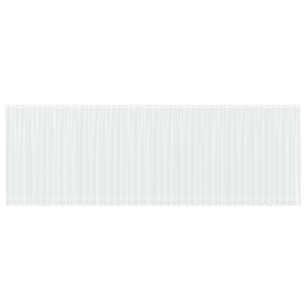 vidaXL Cortină din Dantelă cu perdele Floral Alb 1200 x 245 cm Poliester
