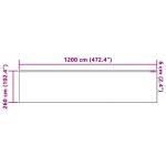 vidaXL Cortină din Dantelă cu perdele Floral Alb 1200 x 260 cm Poliester vidaXL Cortină din Dantelă cu perdele Floral Alb 1200 x 260 cm Poliester