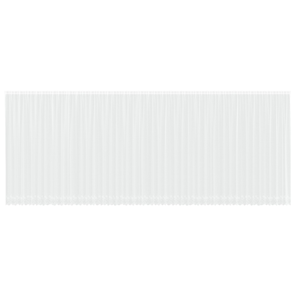 vidaXL Cortină din Dantelă cu perdele Floral Alb 1200 x 280 cm Poliester