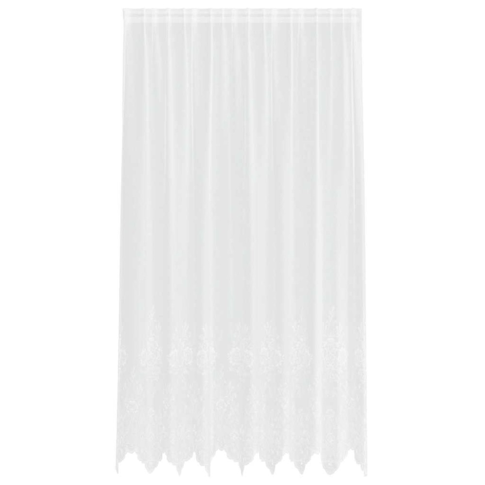 vidaXL Cortină din Dantelă cu perdele Alb 240 x 200 cm Poliester