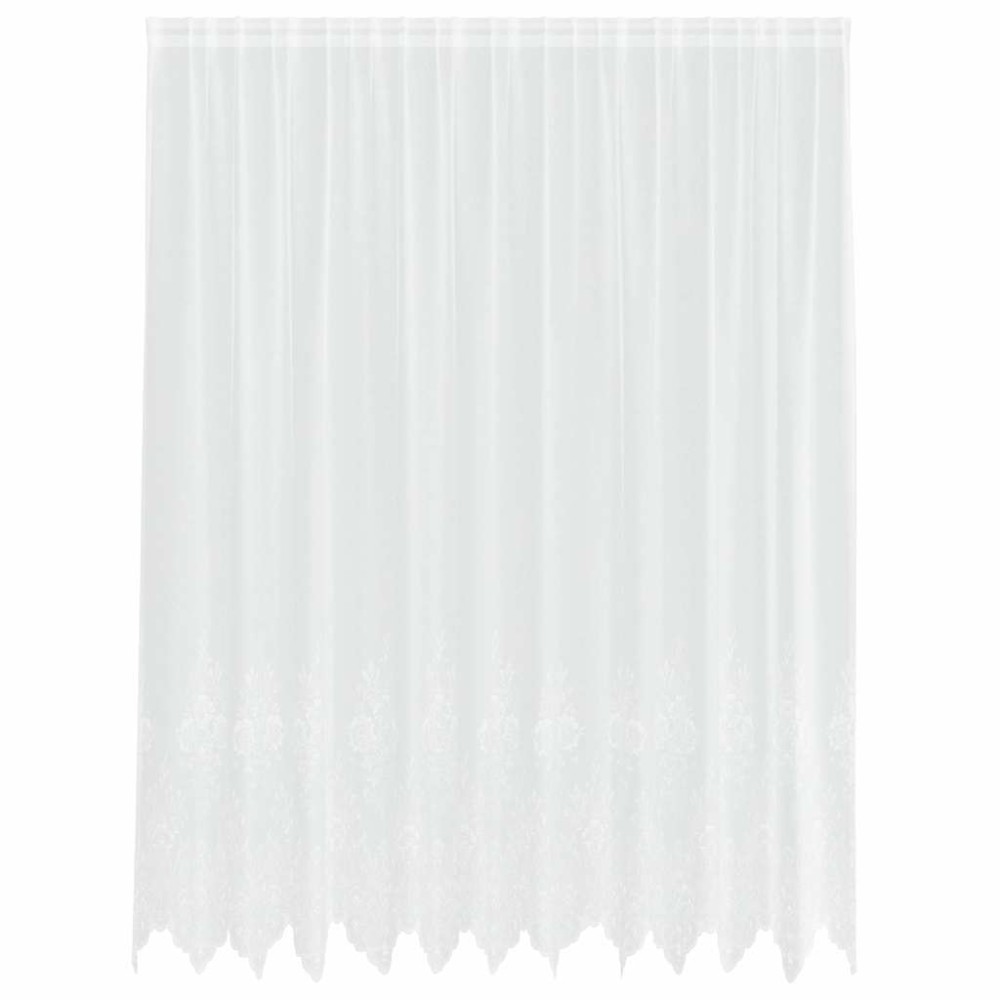 vidaXL Cortină din Dantelă cu perdele Alb 200 x 300 cm Poliester