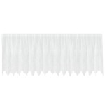 vidaXL Cortină din Dantelă cu perdele Floral Alb 80 x 400 cm Poliester