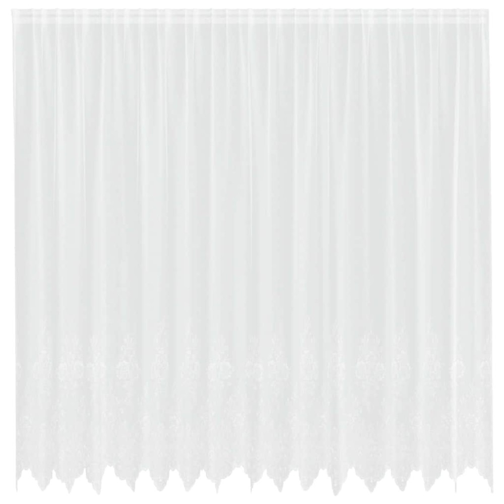 vidaXL Cortină din Dantelă cu perdele Alb 240 x 400 cm Poliester