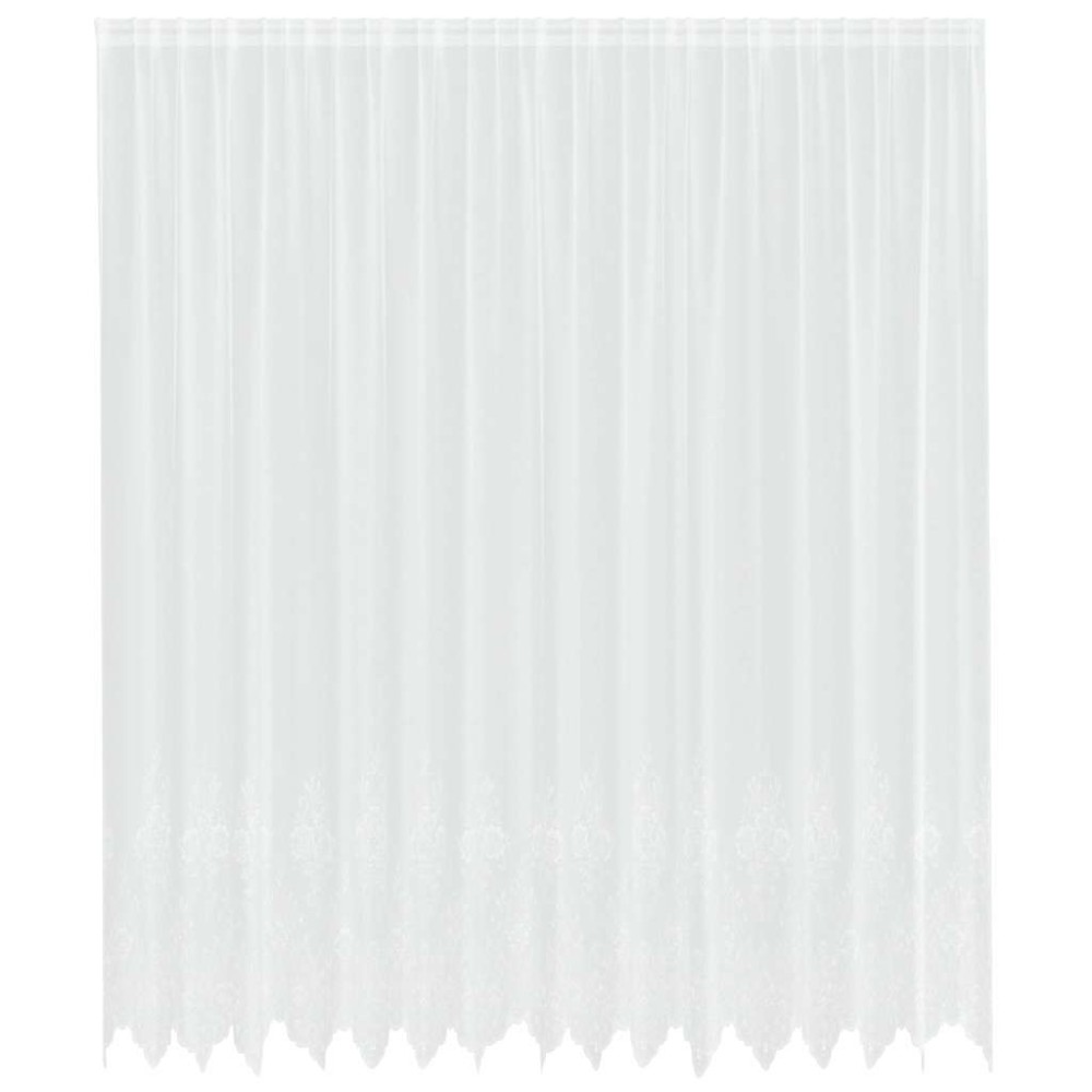 vidaXL Cortină din Dantelă cu perdele Alb 260 x 400 cm Poliester