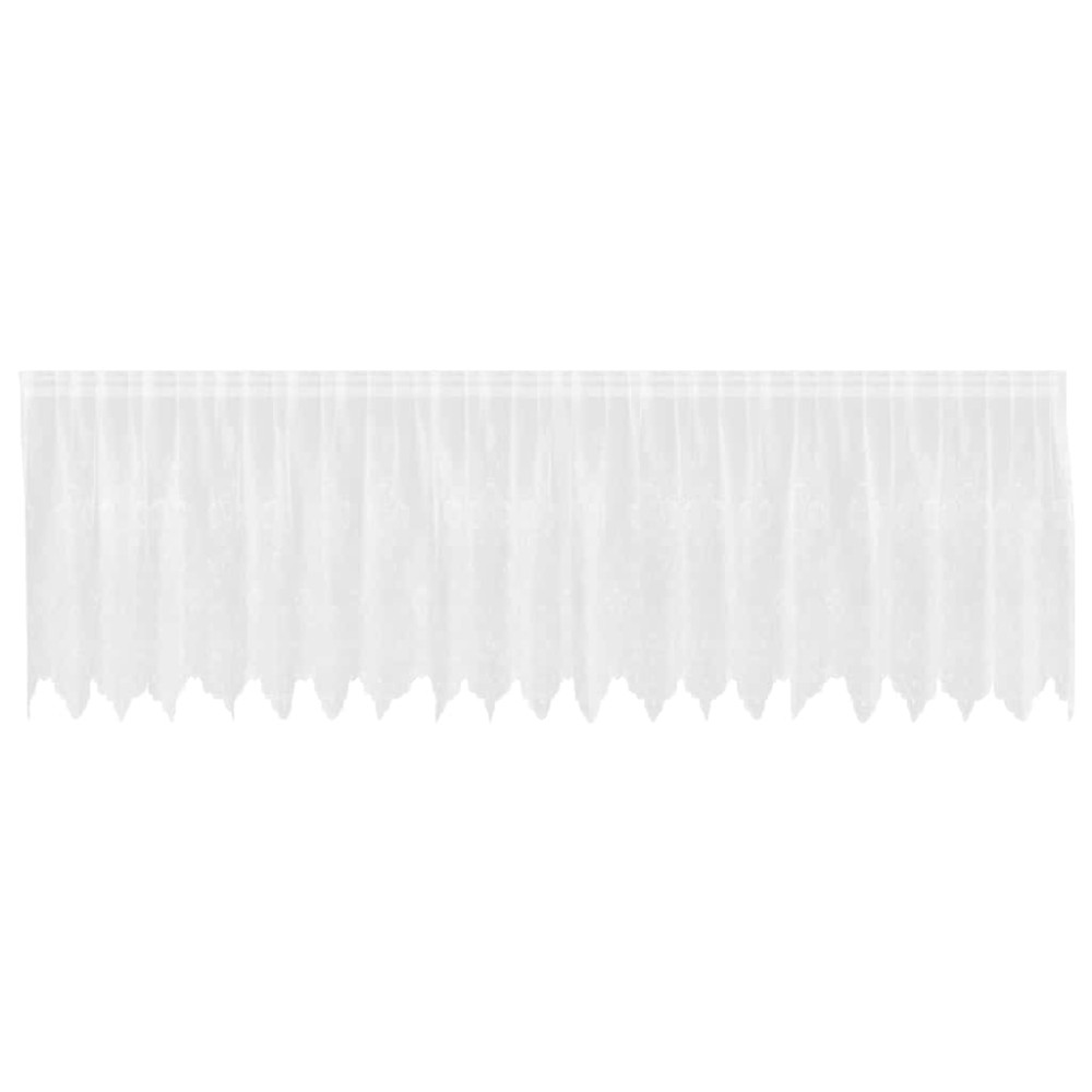 vidaXL Cortină din Dantelă cu perdele Alb 100 x 500 cm Poliester