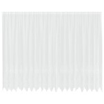 vidaXL Cortină din Dantelă cu perdele Alb 240 x 500 cm Poliester