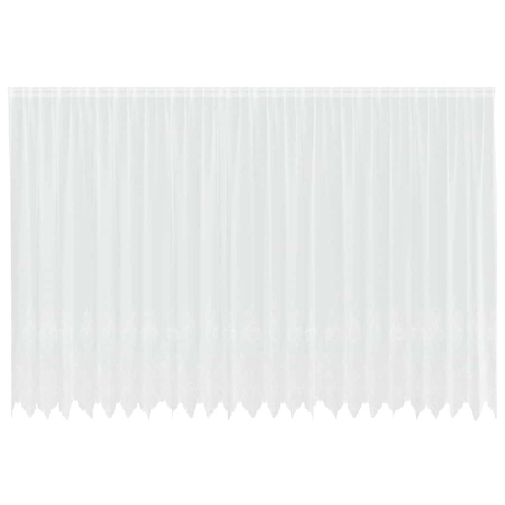 vidaXL Cortină din Dantelă cu perdele Alb 200 x 600 cm Poliester