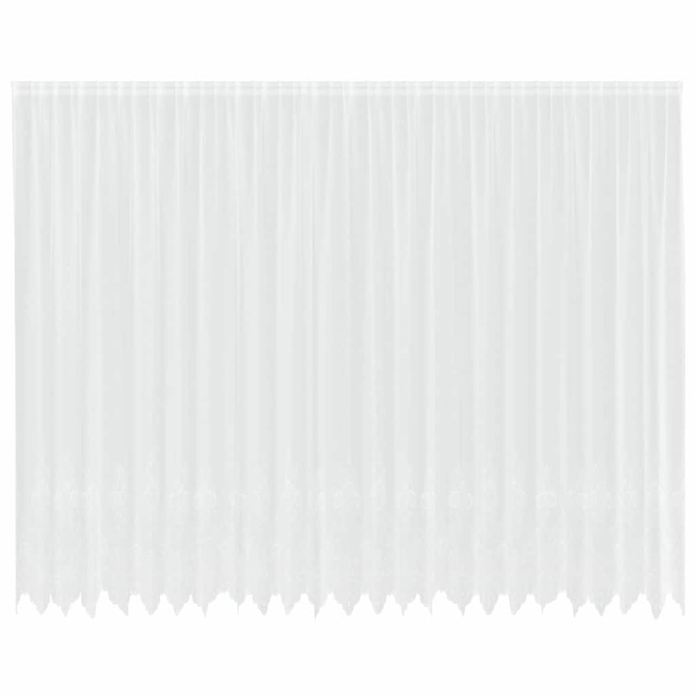vidaXL Cortină din Dantelă cu perdele Alb 260 x 600 cm Poliester