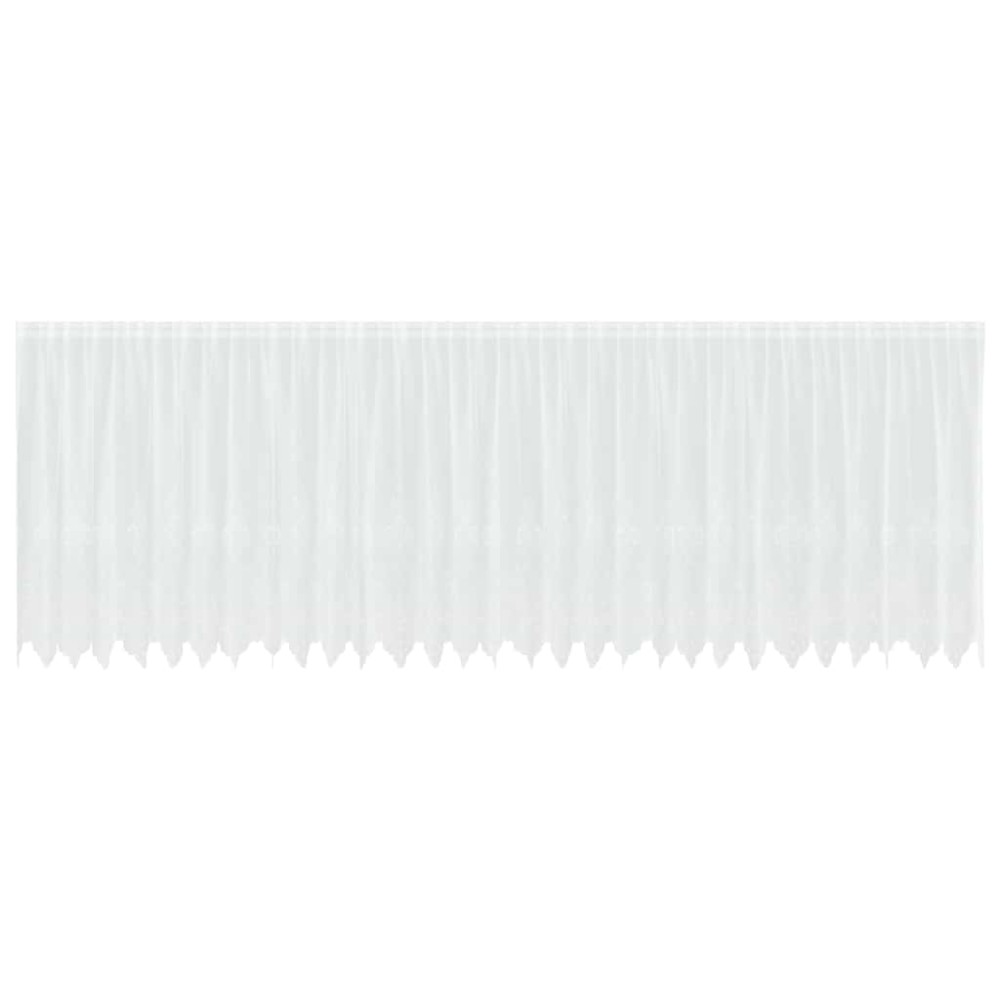 vidaXL Cortină din Dantelă cu perdele Alb 160 x 750 cm Poliester