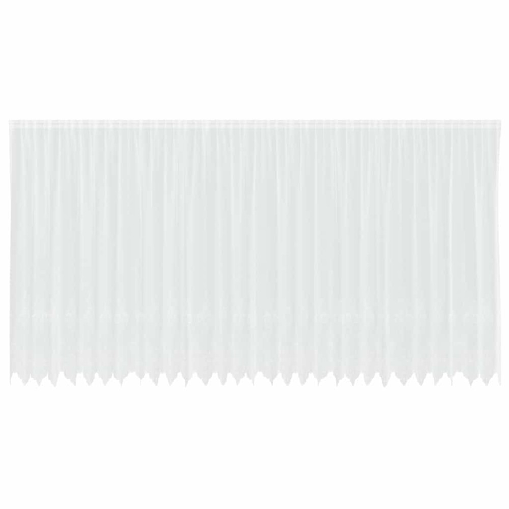 vidaXL Cortină din Dantelă cu perdele Alb 245 x 750 cm Poliester