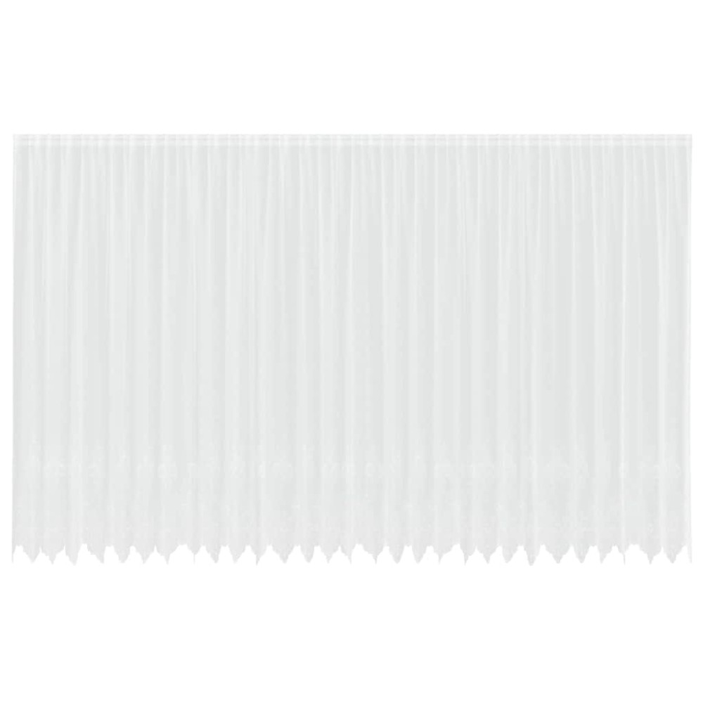 vidaXL Cortină din Dantelă cu perdele Alb 300 x 750 cm Poliester