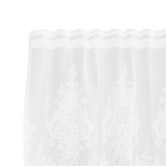 vidaXL Cortină din Dantelă cu perdele Floral Alb 240x900cm Poliester
