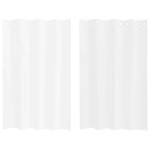vidaXL Perdele cu perdele 2 pcs Alb 140 x 140 cm Poliester