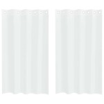vidaXL Perdele cu perdele 2 pcs Alb 140 x 175 cm Poliester