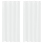 vidaXL Perdele cu perdele 2 pcs Alb 140 x 245 cm Poliester