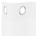 vidaXL Perdele cu perdele 2 pcs Alb 140 x 260 cm Poliester