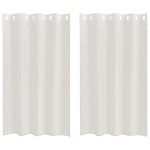 vidaXL Perdele cu perdele 2 pcs Crem 140 x 175 cm Poliester