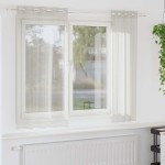 vidaXL Perdele cu perdele 2 pcs Crem 140 x 175 cm Poliester