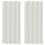 vidaXL Perdele cu perdele 2 pcs Crem 140 x 225 cm Poliester