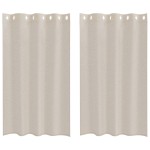 vidaXL Perdele cu perdele 2 pcs Nisip 140 x 175 cm Poliester