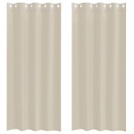 vidaXL Perdele cu perdele 2 pcs Nisip 140 x 260 cm Poliester vidaXL Perdele cu perdele 2 pcs Nisip 140 x 260 cm Poliester