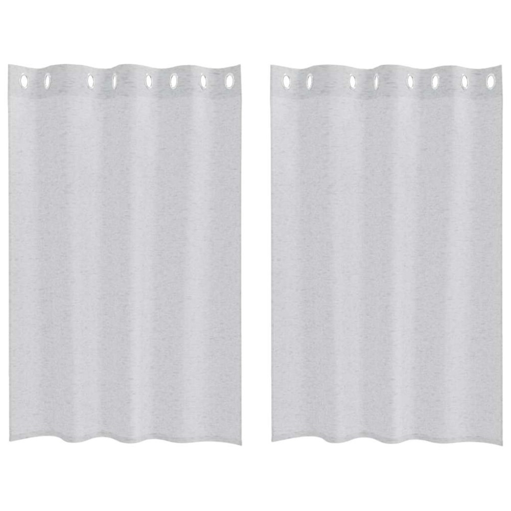 vidaXL Perdele cu perdele 2 pcs Gri deschis 140 x 140 cm Poliester