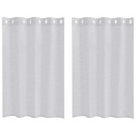 vidaXL Perdele cu perdele 2 pcs Gri deschis 140 x 140 cm Poliester