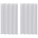 vidaXL Perdele cu perdele 2 pcs Gri deschis 140 x 175 cm Poliester