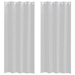vidaXL Perdele cu perdele 2 pcs Gri deschis 140 x 245 cm Poliester