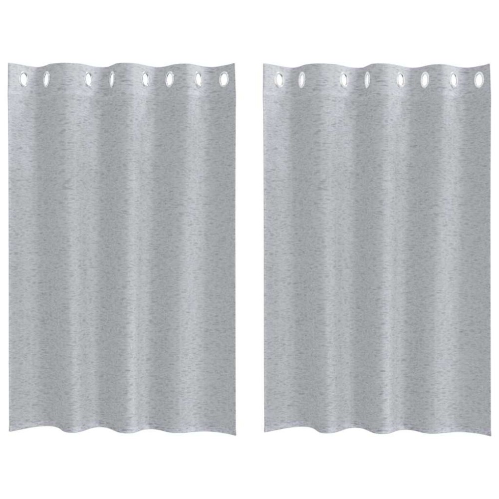 vidaXL Perdele cu perdele 2 pcs Gri închis 140 x 140 cm Poliester
