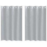 vidaXL Perdele cu perdele 2 pcs Gri închis 140 x 140 cm Poliester