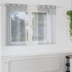 vidaXL Perdele cu perdele 2 pcs Gri închis 140 x 140 cm Poliester