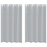 vidaXL Perdele cu perdele 2 pcs Gri închis 140 x 175 cm Poliester vidaXL Perdele cu perdele 2 pcs Gri închis 140 x 175 cm Poliester