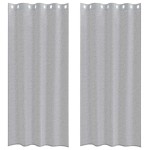 vidaXL Cortină din Voile 2 pcs Gri închis 225 x 140 cm Poliester