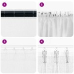 vidaXL Perdele cu perdele 2 pcs Alb 140 x 140 cm Poliester
