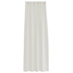 vidaXL Cortină din Voile cu perdele 2 pcs Crem 245 x 140 cm Poliester