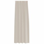 vidaXL Perdele cu perdele 2 pcs Nisip 140 x 225 cm Poliester