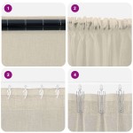 vidaXL Perdele cu perdele 2 pcs Nisip 140 x 245 cm Poliester