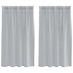 vidaXL Perdele cu perdele 2 pcs Gri închis 140 x 140 cm Poliester