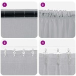 vidaXL Perdele cu perdele 2 pcs Gri închis 140 x 175 cm Poliester