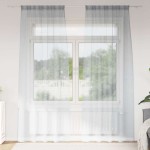 vidaXL Perdele cu perdele 2 pcs Gri închis 140 x 260 cm Poliester